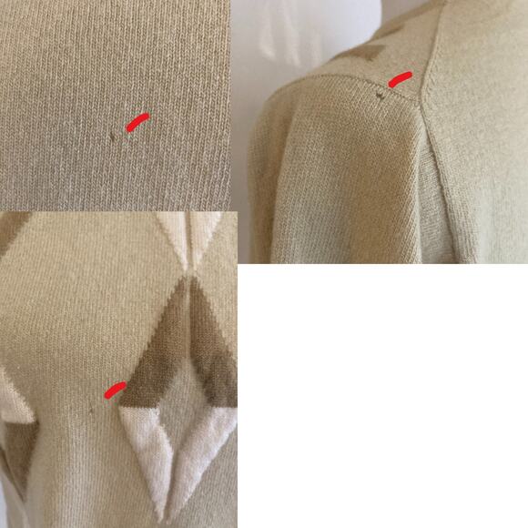 Rare 1970s Vintage Diamond Sweater, Small - Picture 6 of 6